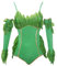 BSLINGERIE® Costume da donna verde edera velenosa con body Teddy Party Outfit (verde, M)