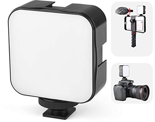 Venidice LED 49 Video Light, mini portatile luce morbida lavoro con batterie AA, per Canon Nikon Sony DSLR Camera, Smartphone Video Rig/Wedding News Intervista