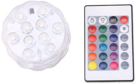 Ymiko Unterwasserlicht LED Tauchlicht RGB Licht LED Badlicht Vase LED Licht IP68 wasserdichte Beleuchtung mit Fernbedienung Verwendung für Badewanne/Garten/Aquarium Beleuchtung/Aquarium/Aquarium
