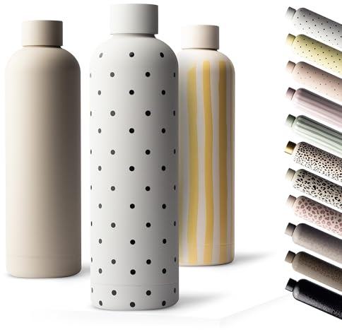 MAMEIDO Thermosflasche 750 ml (Cloud Couture) | 12h heiß/24h kalt, auslaufsicher & BPA-frei, Kohlensäure geeignet, Trinkflasche Edelstahl für Sport, Schule, Büro & Outdoor