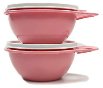 Tupperware Maximilian Rührschüssel 600 ml (2) Hellrosa Salat Mini Schüssel Salatbar 37803