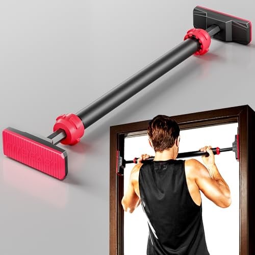 FitBeast Barre de traction pour porte, barre de traction sans vis, barre de traction avec mécanisme de verrouillage de largeur réglable, barre de traction pour porte, charge maximale de 272.2 kg