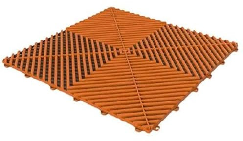 Nicoman Durable Garage Saunas Marquee Hot Tub Outdoor Camping Floor Tile | Canales de drenaje, resistente, naranja (15 azulejos)