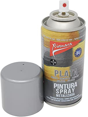 Bright Ideas Lacquer Spray Paint Finish Festive Crafts, Christmas Decorations and Wreaths, Metallic Silver, 150ml Can