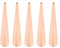 Qcwwy 5 Stück Punk Nieten, 10 x 55 mm, Roségold, Metall, Lange Spike-Schraubnieten, Punk-Stil, Kleidung, Dekoration für Lederhandwerk, Kleidung, Schuhe, Gürtel, Hundehalsbänder