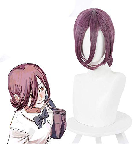 ydound Anime Coser wig Anime Cosplay Wigs, Chainsaw Man Reze Cosplay Wigs With Free Wig Cap(Color:Purple) ( Color : Purple )