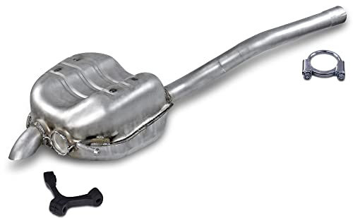ATEC Germany Auspuff Schalldämpfer Set 1x Endschalldämpfer, mit Montagematerial Kompatibel mit SKODA OCTAVIA 2 (1Z3) (1Z5), VW GOLF 5 (1K5) (AJ5), JETTA III (1K2)