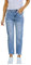 Damen Dehnbare hoch taillierte Boyfriend-Jeans mit geradem Bein und ausgefransten -Denim-Hosen Jeanshosen Für Damen Kurz