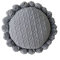 IXITON Rundes Kreatives Strickkissen Pompoms Kissen Sonnenblumenkissen Dekokissen Wurfkissen mit Einlage Plüschkissen für Couch Sofa Bett, 50cm (grau)