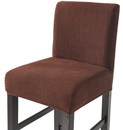 CHNSHOME Barhocker Stuhlhussen Stretch Bar Stuhlhussen Stuhlbezüge barhocker bezug mit Rückenlehne 2er Set