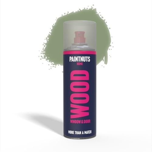 Paintnuts Wood Window & Door Paint - RAL-6021 - PALE GREEN Matt 400ml Spray Can
