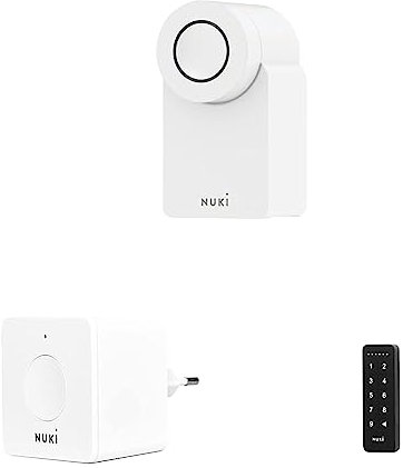 Nuki Smart Lock 3.0, smartes Türschloss & Bridge, WLAN Bridge, Erweiterung für Smart Lock & Opener & Keypad, Codeschloss für die Haustür, smarte Erweiterung für Nuki Smart Lock