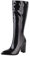 NOAGENJT Stivali Alti per Polpacci Larghi Donna, Scarpe a Punta, Motocross, Estivi, Platform, Ciabatte con Fiocco, Sandali con Tacco Alto Sexy - Nero-A 37