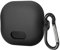 Geekria Silicone Case Cover Compatible with Soundcore by Anker Liberty 4 NC True Wireless Earbuds, Protective Earphones Skin with Keychain Hook, Charging Port Accessible (Black)