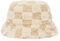 Mimfutu Winter Fischerhut Fluffy Bucket Hat für Damen Herren (Kariert Beige)