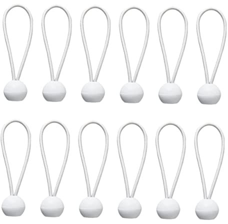OSALADI 50 Stück Elastisches Seil Plastikplanen Zeltdach schwere Planen Bungee-Seil mit Bällen Plane Baldachin Bungee Kabelbinder Zurrgurte für Camping Gummiband festbinden Bungee-Gurt