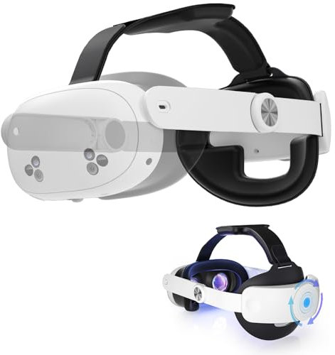 CloudValley Elite Riemen kompatibel mit Meta Quest 3S /Quest 3 Zubehör, Verstellbares Head Strap als Ersatzteil mit [EIN-klick Streckung und Rückzug], Verbesserten Halt Komfort in VR 2023