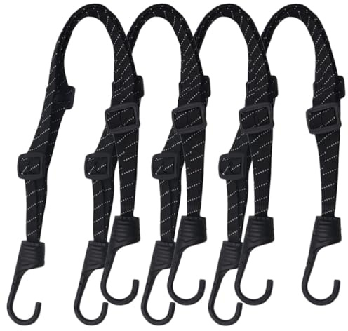 LIFKOME 4stücke Teiliges Verstellbares Nylon-seil Mit Haken Gepäckfixierungsgurt Für Fahrräder Und Motorräder Zum Sichern Von Gepäck Und Ausrüstung Beim Transport Oder Reisen