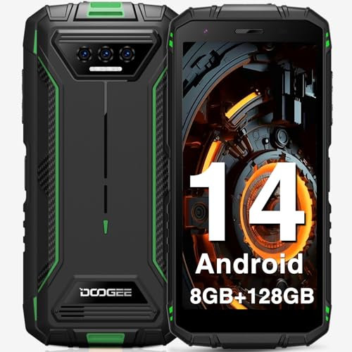 DOOGEE S41 Plus [2024] Telephone Portable Incassable Android 14, 8GB+128GB(TF 1TB), 6300 mAh, Ecran IPS HD+ de 5,5'', 13 MP + 8 MP, Octa-Core Smartphone Incassable, NFC/IP68/I69K/Dual SIM 4G