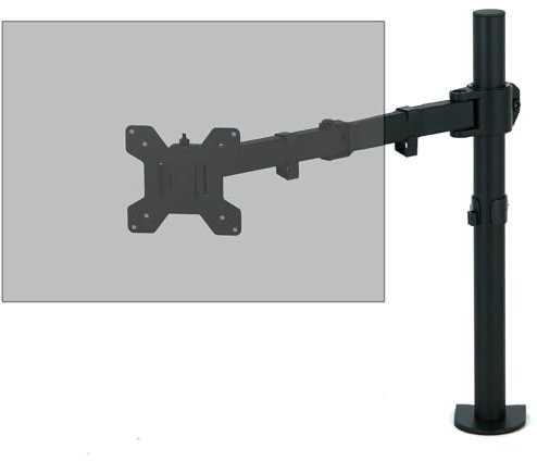 ZENO Monitor Stand for 13-32 Screens | Monitor Arm with Desk Clamp & Cable Management Hooks, Height Adjustable, Full Tilt, Rotation & Swivel | Monitors Stand for VESA 75/100