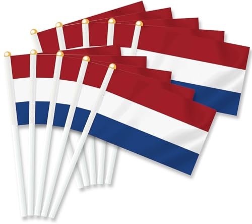 Kleine niederländische Flagge, niederländische Mini-Dekoration, Dekoration, 25 Stück