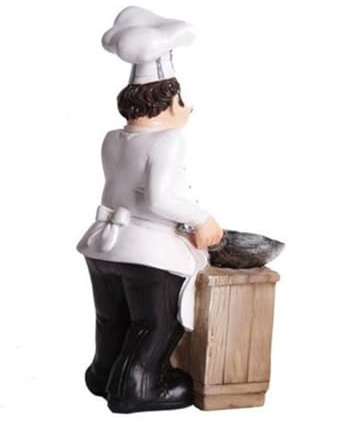 Kunstharzfigur Koch Modern Realistisch 1 Stück für Küche und Garten
