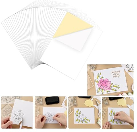 OTCRAFT 100 Blatt/Set Abdeckpapier zum Basteln, repositionierbare, selbstklebende Bögen, Stempel und Stanzpapiermasken, Malen, Bastelarbeiten, 14,8 x 21,1 cm, 14,8 x 21 cm