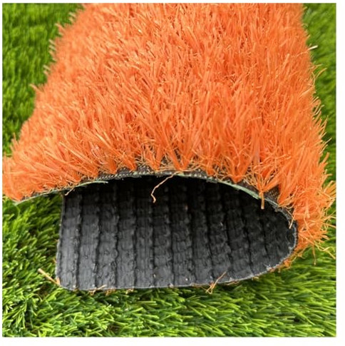 IBOWZ Synthetischer Kunstrasen schneidbare Rasenteppichmatte für den Außenbereich, Entwässerungsspielplätze, farbig, dekorativ, 0,98 Zoll Dicker Kunstrasenteppich, individuelle Größen