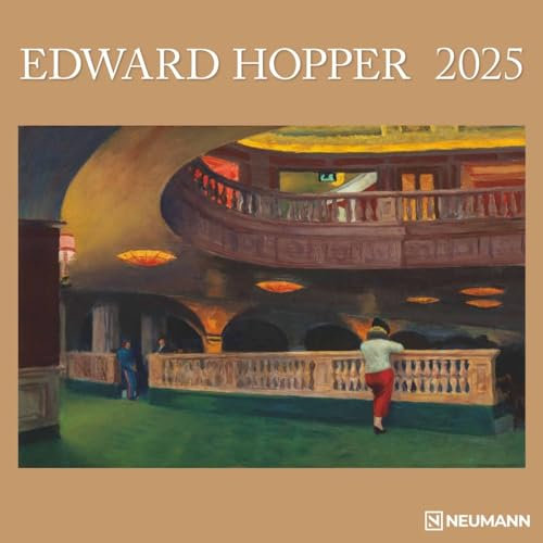 Edward Hopper - Broschürenkalender 2025 - Neumann-Verlag - Wandkalender mit Gemälde von Edward Hopper und Platz für Eintragungen - 30 cm x 30 cm (offen 30 cm x 60 cm)