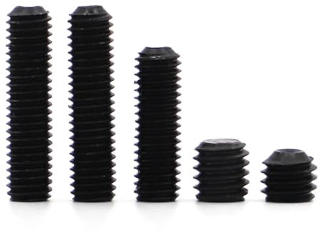 10–50 Stück M1,6 M2 M2,5 M3 M3,5 M4 M5 M6 M8 DIN916 schwarzer legierter Stahl der Güteklasse 12,9, Sechskant-Innensechskant-Inbus-Cup-Point-Gewindestift-Set (Color : 25mm, Size : M6 10pcs)