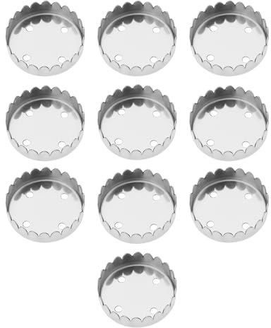 eMagTech 10 Stück Magnetische Seifenhalter-Kappen 4 Löcher Metall-Ersatzkapseln für Seifenhalter für Magnetische Seifenschale Universeller Fester Seifenmagnet 22 X 6 MM