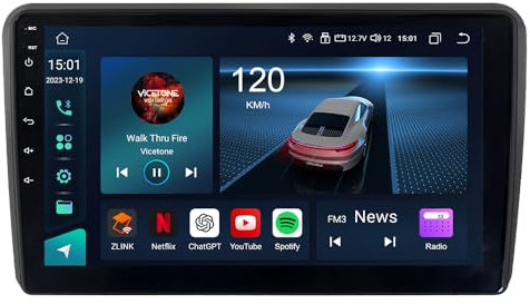 JUNHUA Android 13 8-Core Radio for Audi A3 8P S3 RS3 8P7 8VS 8PA Stereo 4+64GB Autoradio GPS Navigation Sat NAV Car Radio Wireless Carplay Android Auto Bluetooth 4G LTE WiFi