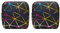 TUOJINRUIDA 2 PCS Aufbewahrungstaschen für Damenbinden mit Geometrischen Mustern, Tragbare PU-Aufbewahrungstaschen für Feminine, ideal für Teenager-Mädchen, Frauen und Damen (Schillernd Schwarz)