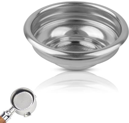 MEGAVOW Stainless Steel Filter Basket 58 mm, 1 Cup Reusable Coffee Filter Portafilter, Basket Accessories for Espresso Coffee Machines