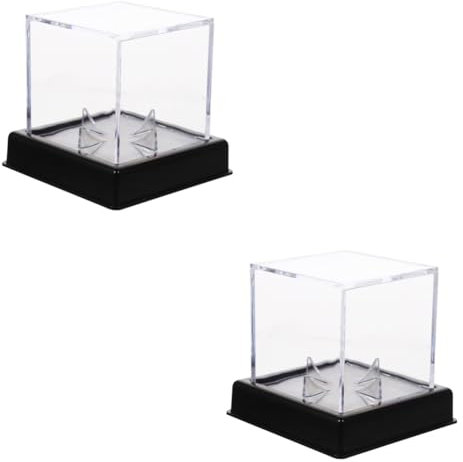 HANABASS 2sätze Transparente Baseball Vitrine Mit Sockel Staubdicht Und Uv-geschützt Zur Präsentation Von Softball Und Baseball Erinnerungsstücken