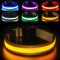 HEELE Hundehalsband Leuchtend, Leuchtend Halsband, Leuchthalsband Type-C Wiederaufladbar, Leuchthalsband Hund Wasserdicht, LED Halsband für Hunde, Hundehalsband mit 3 Beleuchtungsmodi, Braun, M