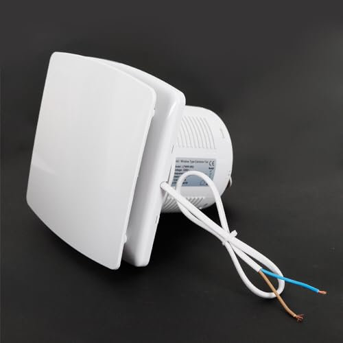 HauTour Abluftventilator 100mm Badlüfter Leiser 100m³/h mit Rücklaufklappe Leistungsstarke Abluftventilator Wandventilator Ventilatoren für Küche Bad Gewächshaus Garage 4 Zoll Weiß