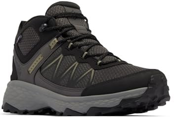 Columbia Herren Peakfreak Rush Mid Outdry Wanderschuh, Dunkelgrau/Steingrün, 43 EU