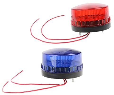 perfeclan Faro di Emergenza con Segnale Stroboscopico a LED Rosso + Blu 220V.