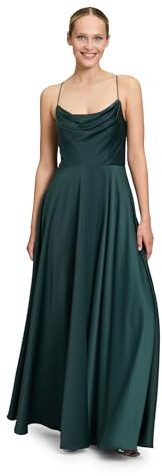 Vera Mont Damen Abendkleid mit Wasserfallausschnitt 40, Dusty Slate