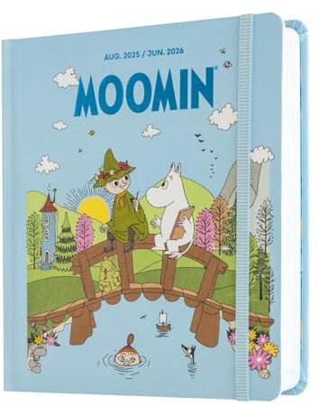 Grupo Erik Kalender 2026 Buchkalender Schülerkalender 25/26 Moomin - Hausaufgabenheft 2025/2026 Terminplaner Schulplaner 2025 2026 Geschenk Einschulung Mädchen und Jungen Schulsachen auf Englisch Blau