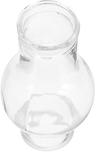 INOOMP Abat Jour Verre Transparent pour Lampe à Kérosène Vintage Accessoire de Remplacement Décoratif Compatible Lampes à Huile Cheminées Facile Installer Design Élégant