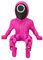 Squid Guard Figuren-Set, 3 bewegliche Pink Soldaten, Korean Traditional Game - Authentische Wächter mit Masken und Symbolen für Sammler & Fans (Kreis)