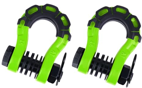 dnofowl 2 Stück Auto D Ring Schäkel,Nabe Ring Halterung Abschlepphaken,Teile für Anhängerwinden,für Nissan X-Trail T32 III,Green 3/4 8T one Box