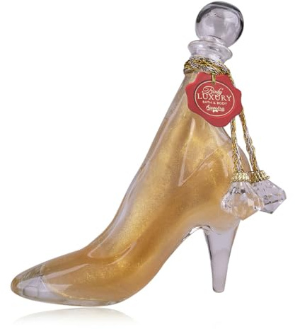 Accentra Schaumbad BODY LUXURY für Frauen in Pumps-Glasflasche, Badeschaum, Duschschaum, Duschgel in High Heel - Pumps - Stiletto - Optik, Geschenk Weihnachten, Duft Vanille – Wellness & Pflege