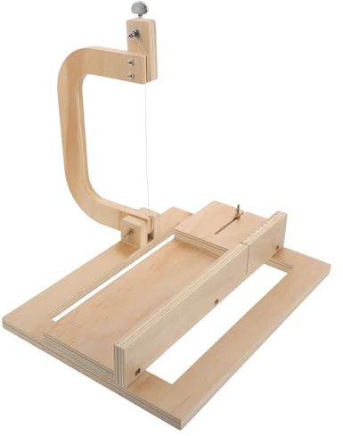 Sewroro Holz Seifenschneider Verstellbar mit Skala Draht Seifenstückschneider für Handgemachte Seife Selbstgemacht Bastelwerkzeug für Gleichmäßiges Schneiden