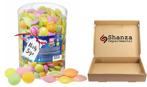Sour Fruit Flying Saucers Sweets 375g – Fizzy Citric UFO Crispy Wafer Candy with Fruit Flavours | Gluten Free Bulk Party Bag Fillers for Kids Birthdays