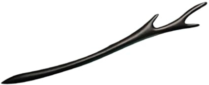 TOVINANNA Baguette à Cheveux Noire en Bois D’ébène 18 Cm pour Cheveux Longs, Fourchette Chinoise Vintage pour Chignons, Accessoire Coiffure Naturel pour Femmes Élégantes