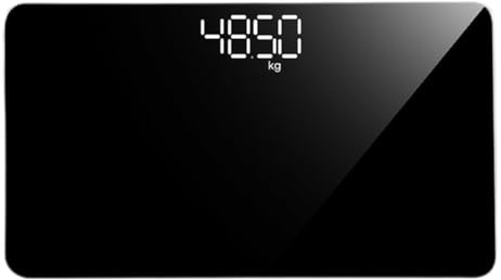 Balacoo Mini Personenwaage Wiederaufladbar für Reisen | 50g feinteilung präzision, 25x14 cm kompaktformat, spiegeloberfläche aus gehärtetem glas, usb-kabel aufladung