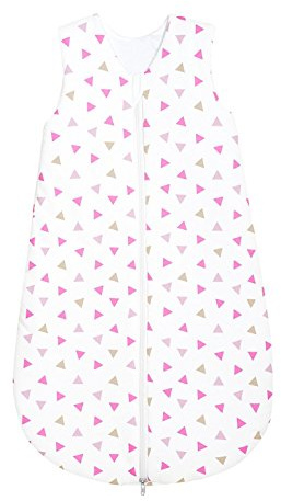 Odenwälder Basic Jersey-Schlafsack Sommer Dreiecke pink, Größe:90